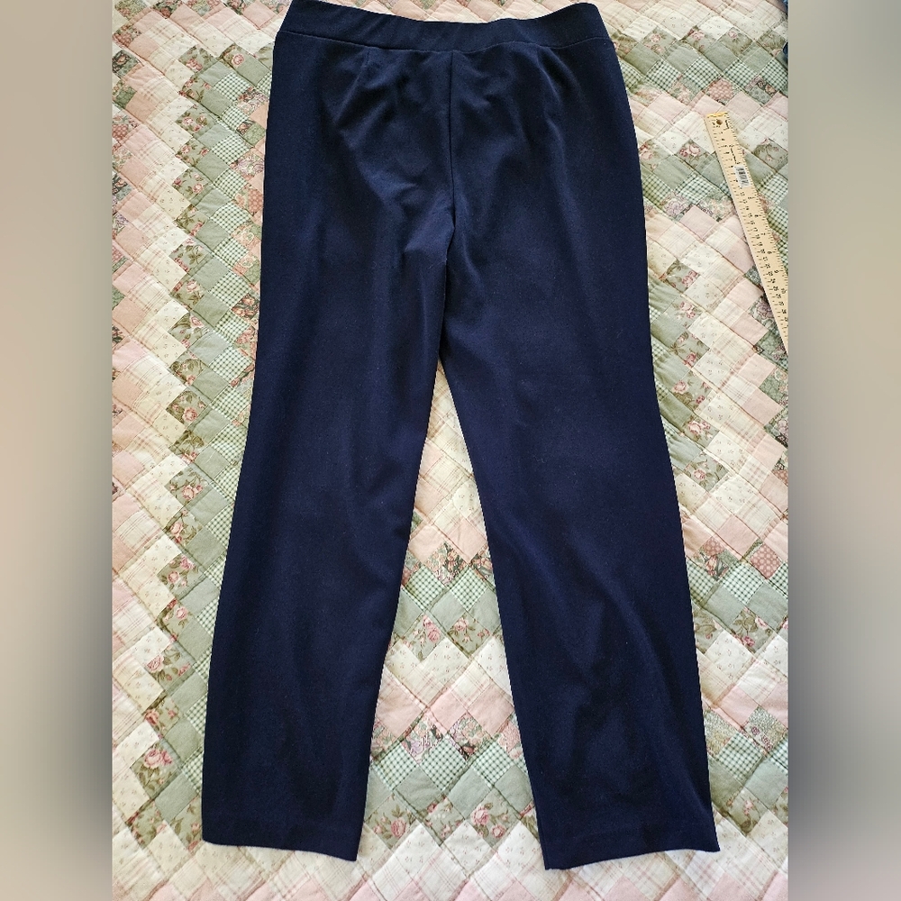 NYCC Navy Blue Dress Pants - Straight Leg Pull On - Picture 3 of 8